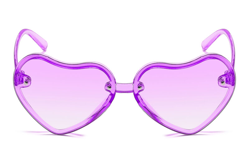 K019GR - Kids Heart-Shaped Sunglasses for Girls - Image 4