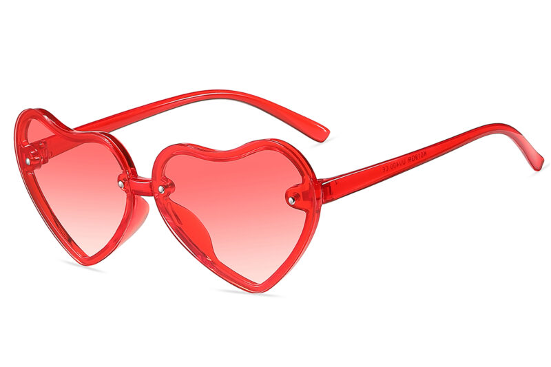 K019GR - Kids Heart-Shaped Sunglasses for Girls - Image 5