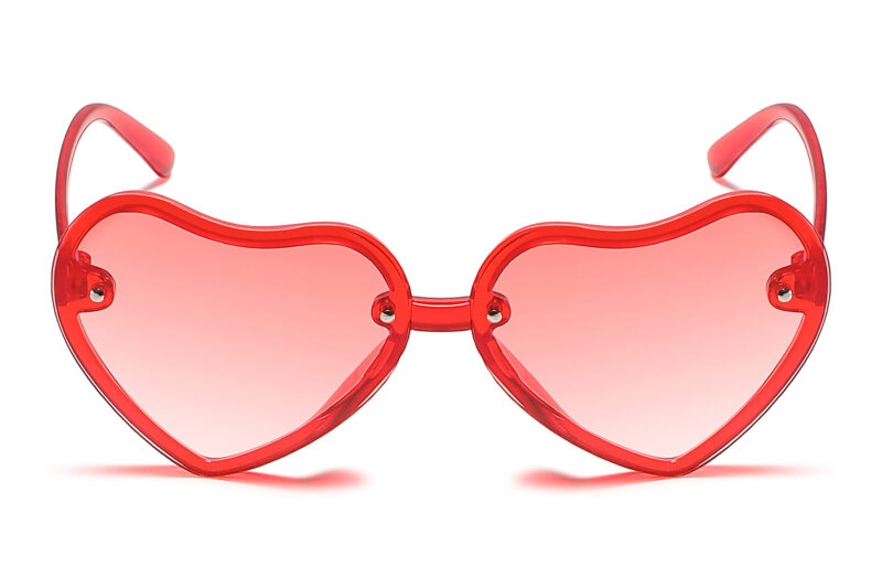 K019GR - Kids Heart-Shaped Sunglasses for Girls - Image 6