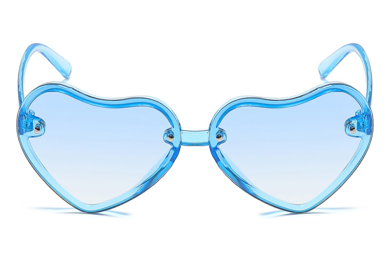 K019GR - Kids Heart-Shaped Sunglasses for Girls - Image 8