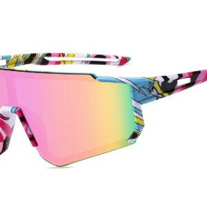 K024TRV - Kids Comic Sport Shield Sunglasses for Boys & Girls