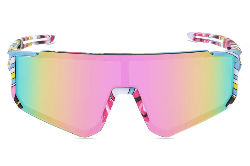 K024TRV - Kids Comic Sport Shield Sunglasses for Boys & Girls - Image 2