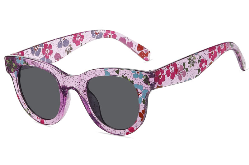 K025SD - Kids Cat-Eye Flower Sunglasses for Girls - Image 7