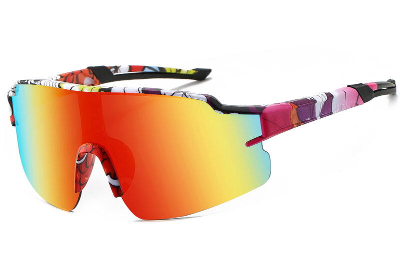 K030TRV - Kids Comic Sport Shield Sunglasses for Boys & Girls
