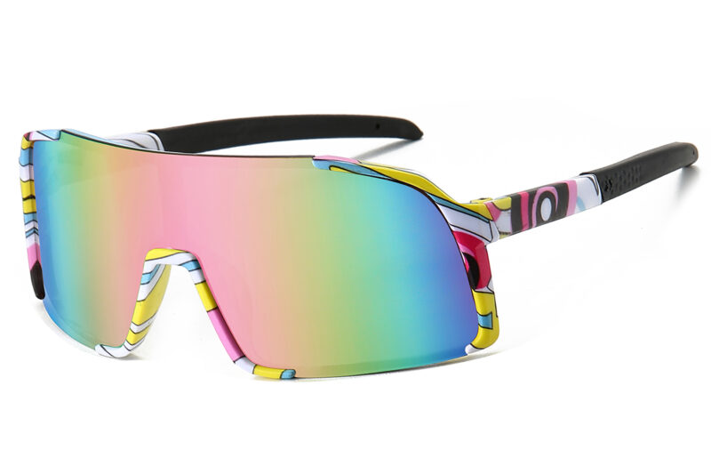 K034TRV - Kids Comic Sport Shield Sunglasses for Boys & Girls