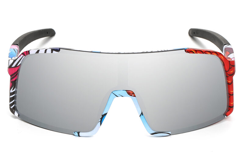 K034TRV - Kids Comic Sport Shield Sunglasses for Boys & Girls - Image 4