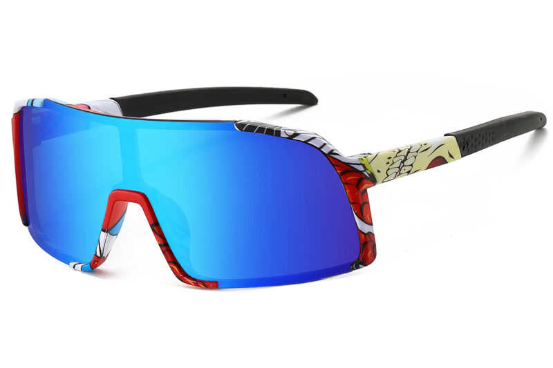 K034TRV - Kids Comic Sport Shield Sunglasses for Boys & Girls - Image 5
