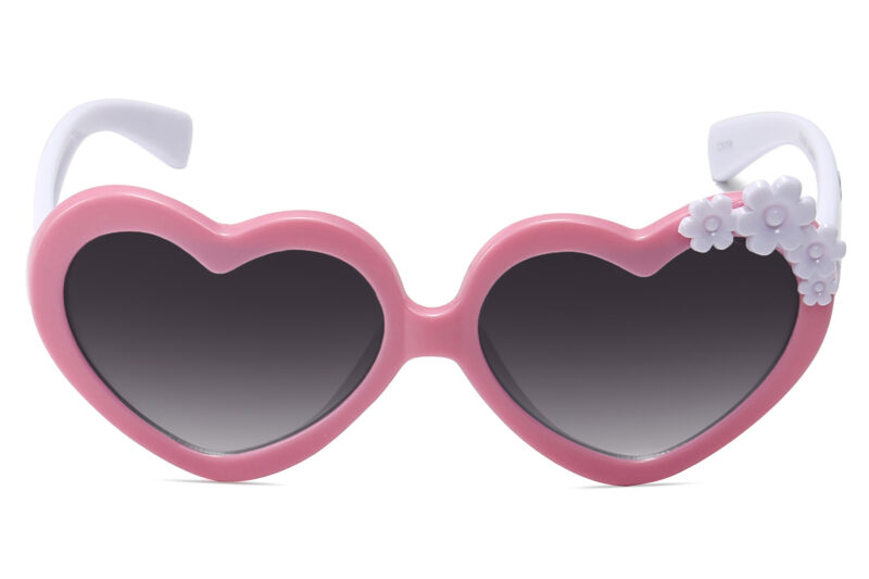 K038GR - Kids Heart-Shaped Sunglasses for Girls - Image 10