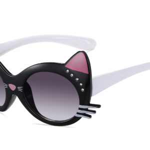 K039RGR - Kids Cute Cat Rhinestone Sunglasses for Girls
