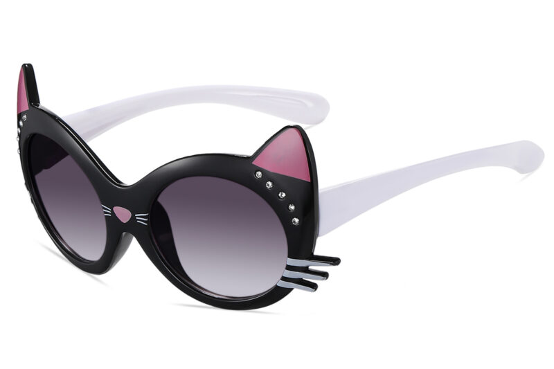 K039RGR - Kids Cute Cat Rhinestone Sunglasses for Girls