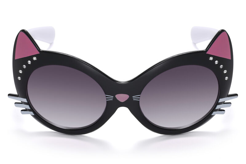K039RGR - Kids Cute Cat Rhinestone Sunglasses for Girls - Image 2