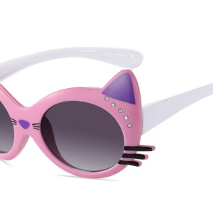 K039RGR - Kids Cute Cat Rhinestone Sunglasses for Girls - Image 3