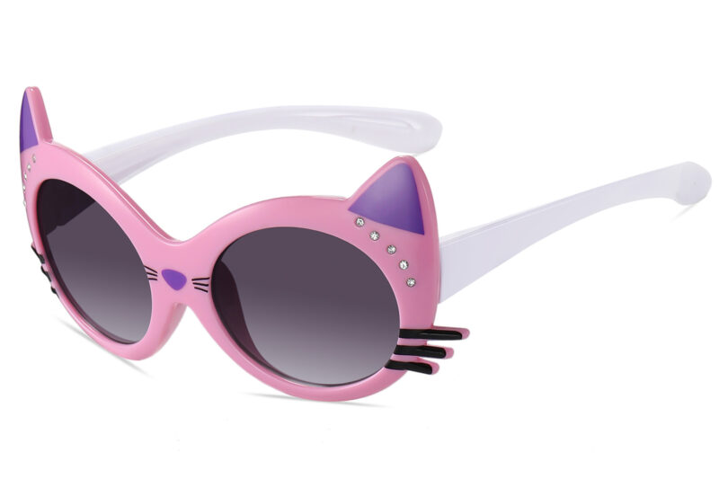K039RGR - Kids Cute Cat Rhinestone Sunglasses for Girls - Image 3