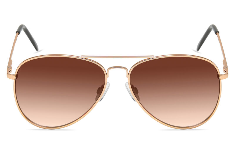 P215BR - Large Aviator Sunglasses w/ Brown Lens - Image 2