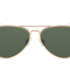 P215G - Large Aviator Sunglasses w/ Pilot-Green Lens - Image 2