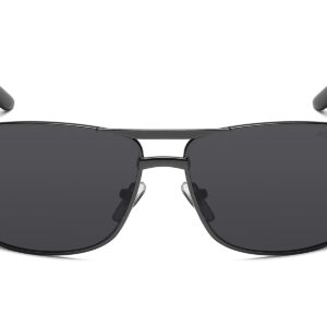 P306P - Men's Squared Aviator Polarized Sunglasses - Image 6