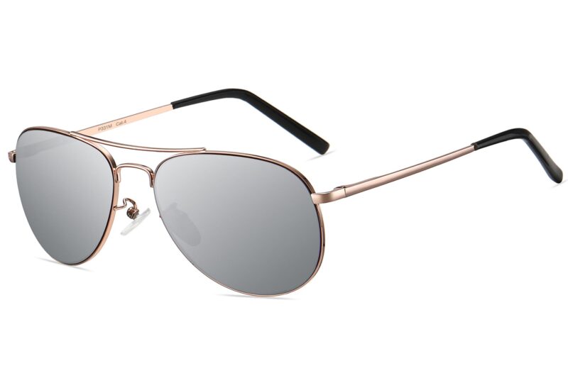 P331M - Slim Framed Aviator Sunglasses - Image 3