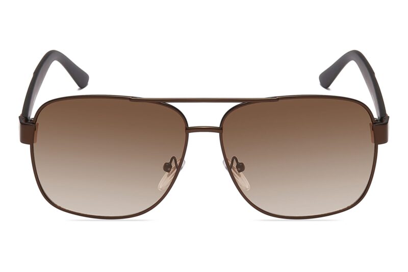 P456GR - Square Aviator Sunglasses w/ Carbon Fiber Print - Image 2