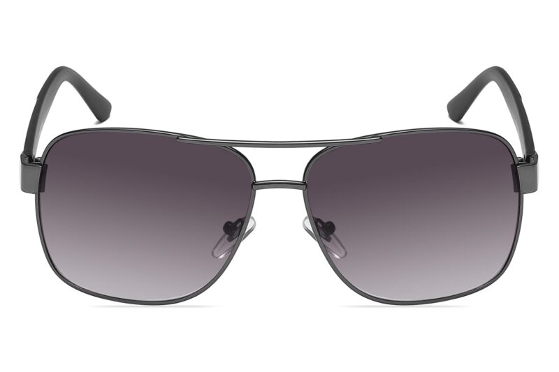 P456GR - Square Aviator Sunglasses w/ Carbon Fiber Print - Image 4
