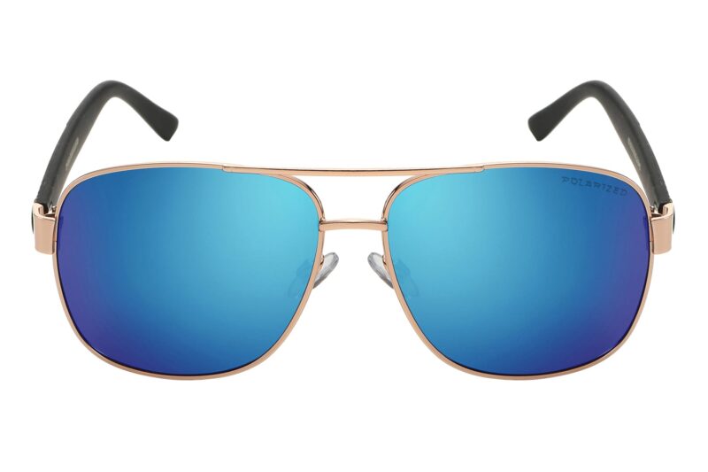 P456PRV - Square Aviator Sunglasses w/ Carbon Fiber Print - Image 4