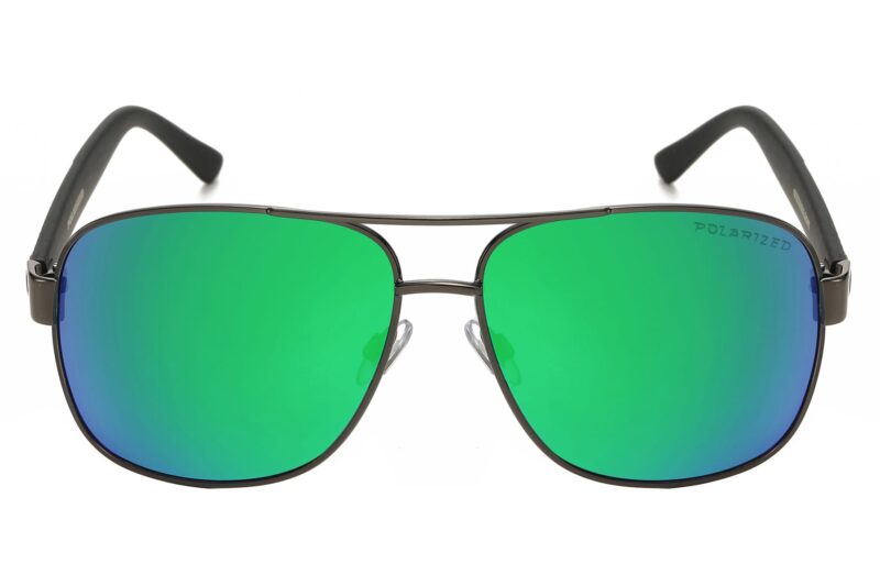 P456PRV - Square Aviator Sunglasses w/ Carbon Fiber Print - Image 8