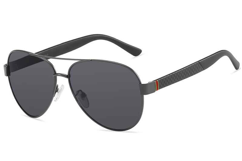 P465FM - Aviator Sunglasses w/ Carbon Fiber Print