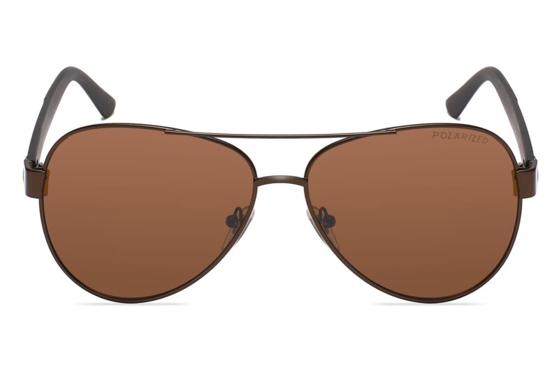 P465P - Polarized Aviator Sunglasses w/ Carbon Fiber Print - Image 2
