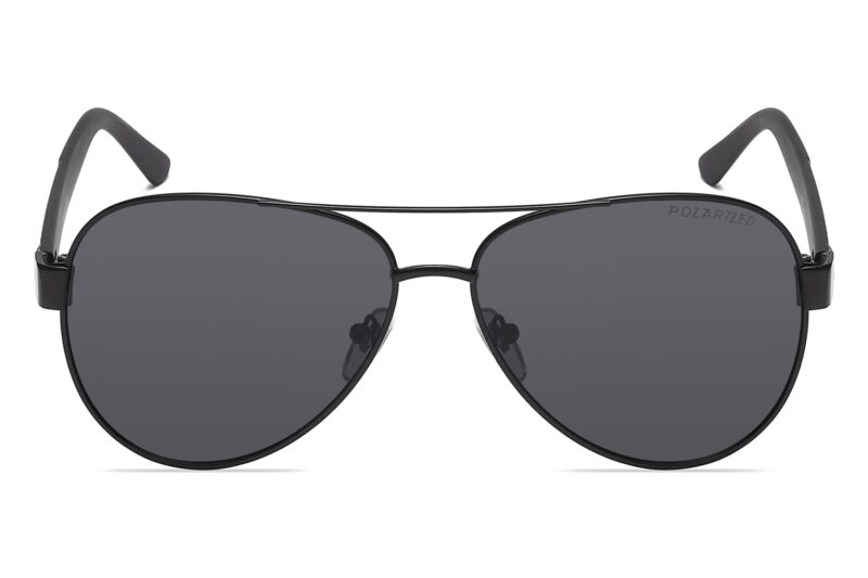 P465P - Polarized Aviator Sunglasses w/ Carbon Fiber Print - Image 6