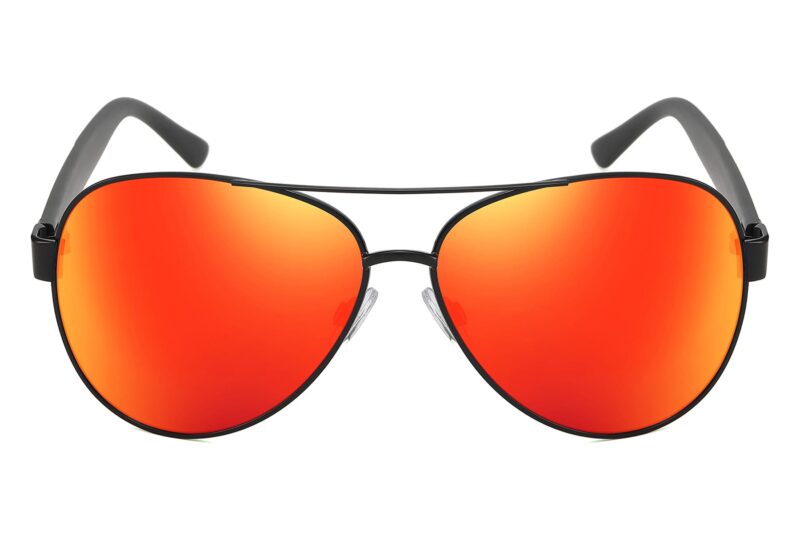 P465RV - Aviator Sunglasses w/ Carbon Fiber Print - Image 4