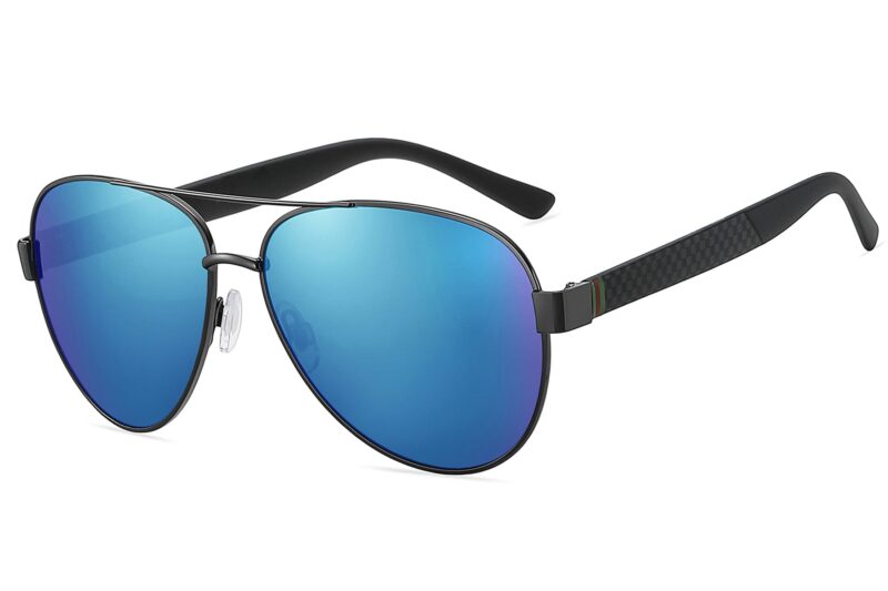P465RV - Aviator Sunglasses w/ Carbon Fiber Print - Image 5