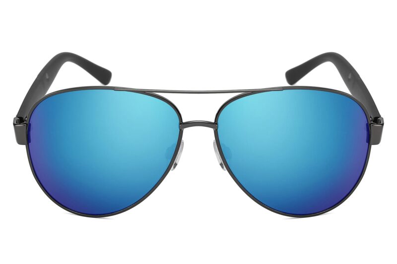 P465RV - Aviator Sunglasses w/ Carbon Fiber Print - Image 6