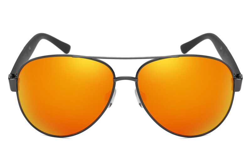 P465RV - Aviator Sunglasses w/ Carbon Fiber Print - Image 8
