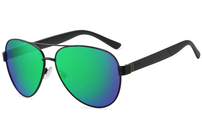 P465RV - Aviator Sunglasses w/ Carbon Fiber Print - Image 11