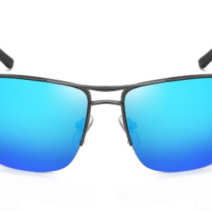 P466RV - Square Aviator Sunglasses - Image 2