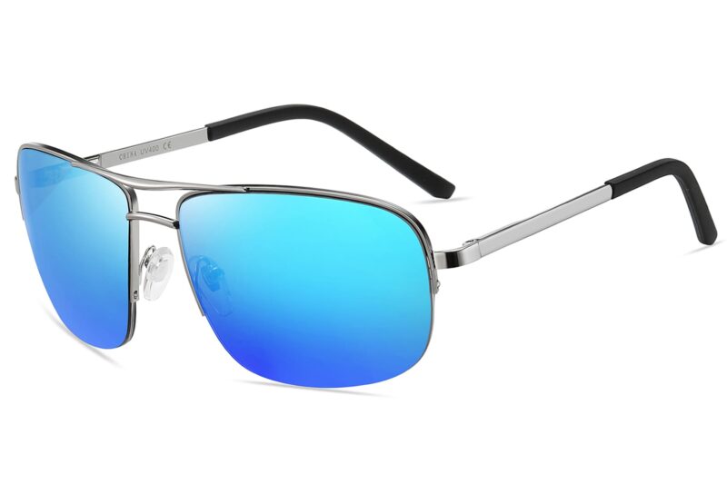 P466RV - Square Aviator Sunglasses - Image 3