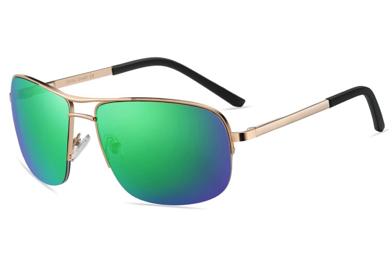 P466RV - Square Aviator Sunglasses - Image 5