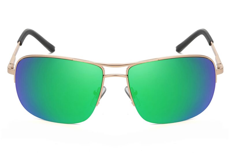 P466RV - Square Aviator Sunglasses - Image 6