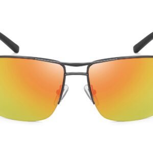 P466RV - Square Aviator Sunglasses - Image 10