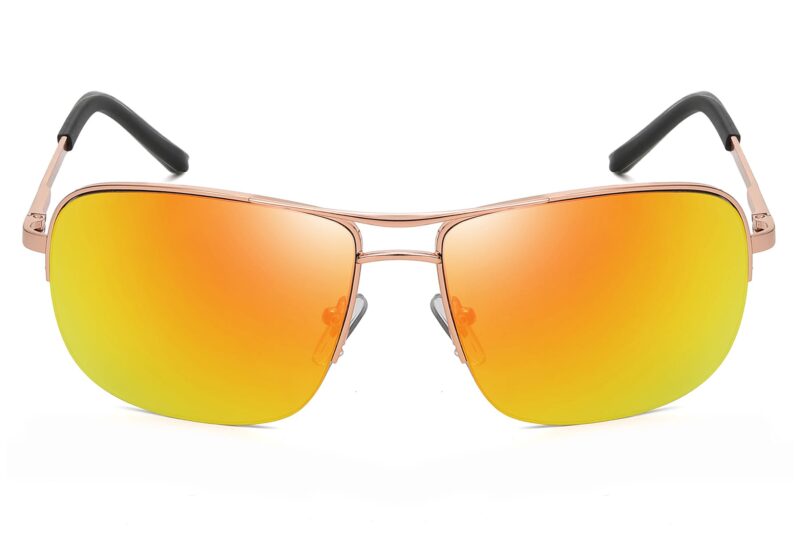 P466RV - Square Aviator Sunglasses - Image 12