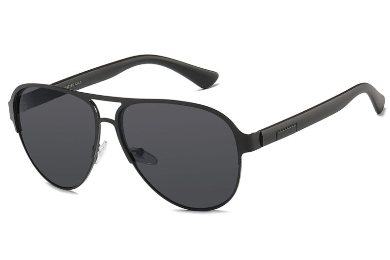 P472SD - Aviator Sunglasses w/ Smoke Lens - Image 3