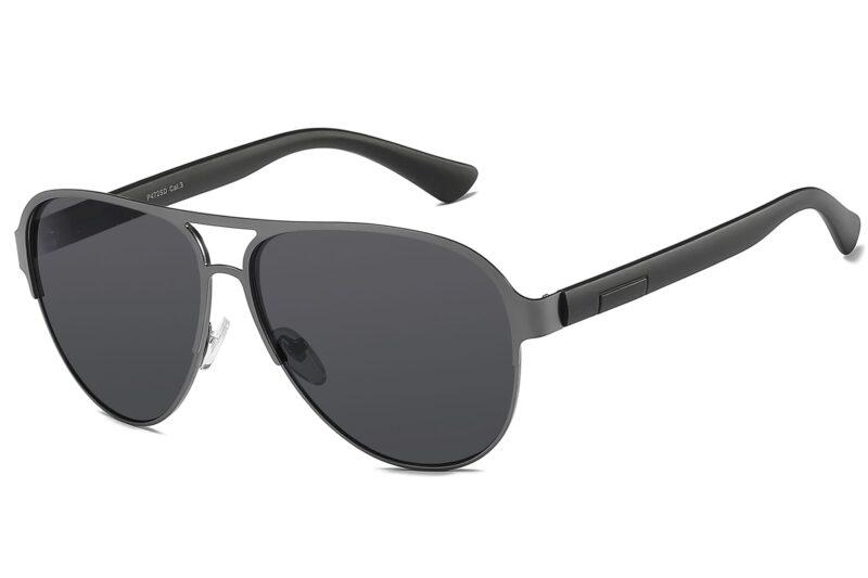 P472SD - Aviator Sunglasses w/ Smoke Lens - Image 7