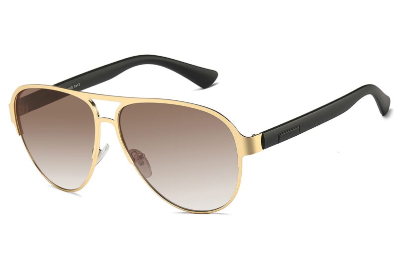 P472SD - Aviator Sunglasses w/ Smoke Lens - Image 9