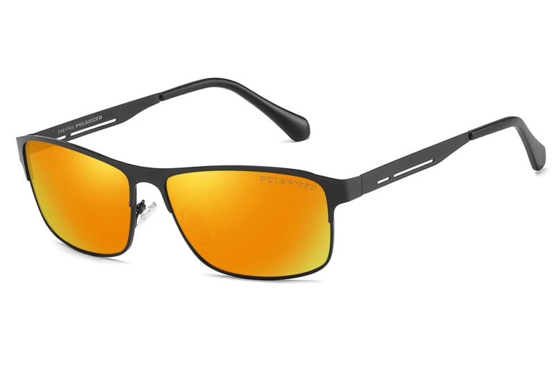 P481PRV - Men's Slim Framed Metal Polarized Sunglasses