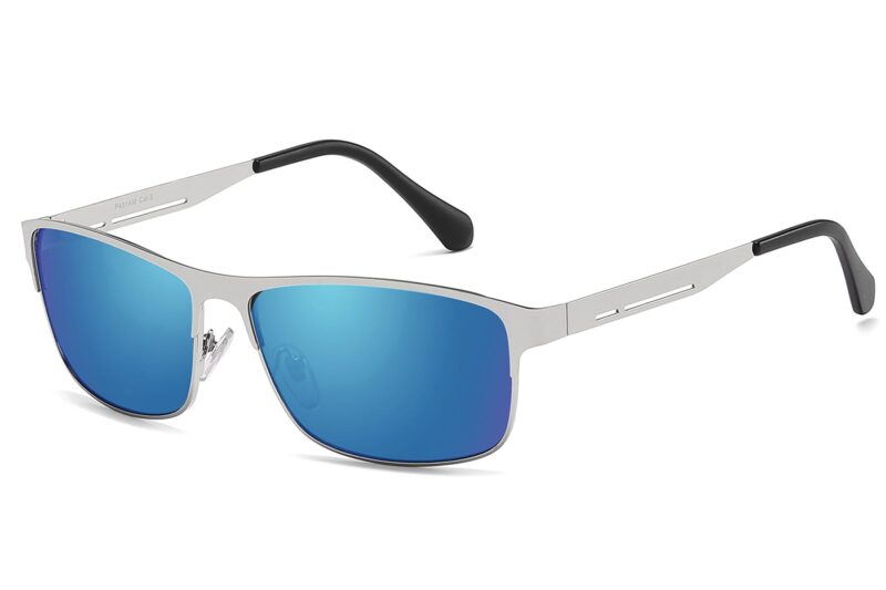 P481RV - Men's Slim Framed Metal Sunglasses - Image 3