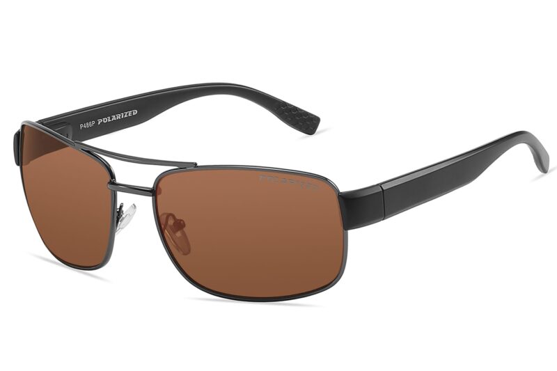 P486P - Men's Metal Frame Polarized Sunglasses