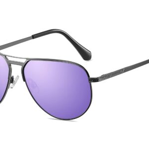 P492RV - Aviator Sunglasses w/ Color Mirrored Lens - Image 7