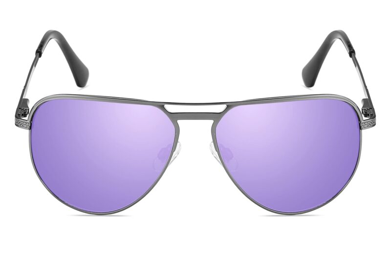 P492RV - Aviator Sunglasses w/ Color Mirrored Lens - Image 8