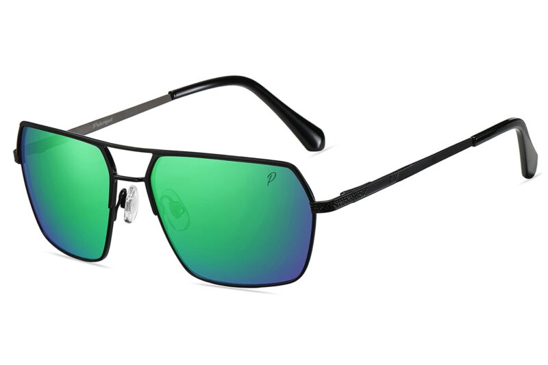 P493PRV - Rectangular Polarized Color Mirrored Sunglasses - Image 5