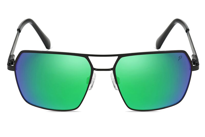 P493PRV - Rectangular Polarized Color Mirrored Sunglasses - Image 6