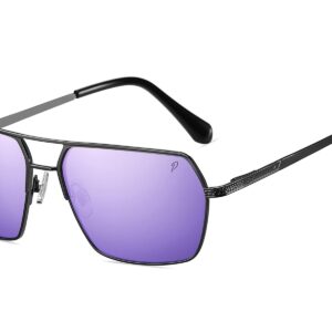P493PRV - Rectangular Polarized Color Mirrored Sunglasses - Image 7